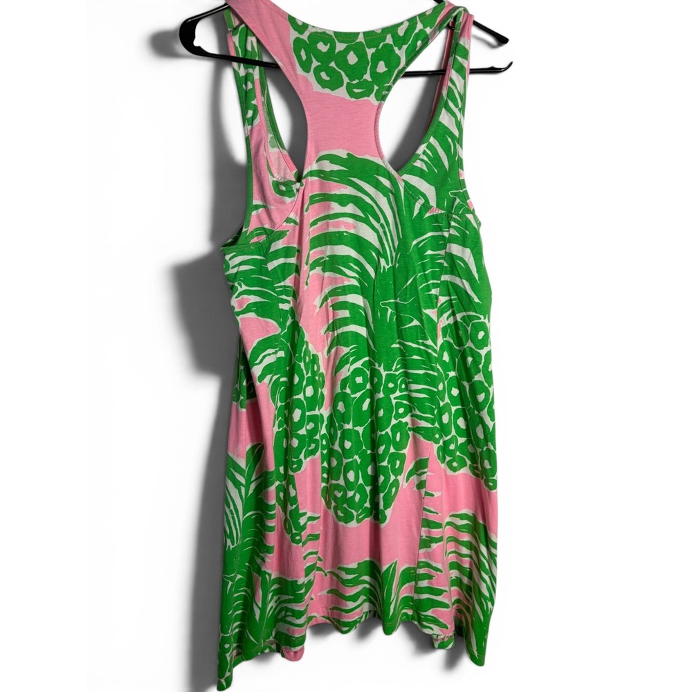 Lilly Pulitzer Flamenco dress womens tank hot pink pineapples summer L Coastal - Picture 2 of 9